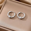 Fashion Round Stainless Steel Plating Hoop Earrings 1 Pair