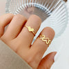 Fashion Heart Shape Alloy Plating Hollow Out Women's Open Ring