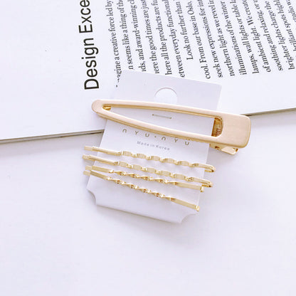 Fashion Geometric Alloy Plating Artificial Pearls Hair Clip 1 Set