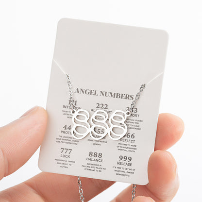 Retro Letter Stainless Steel Plating Pendant Necklace 1 Piece