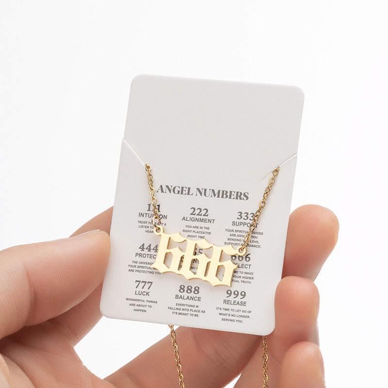 Retro Letter Stainless Steel Plating Pendant Necklace 1 Piece