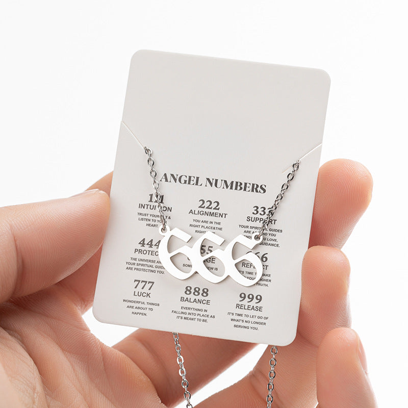 Retro Letter Stainless Steel Plating Pendant Necklace 1 Piece