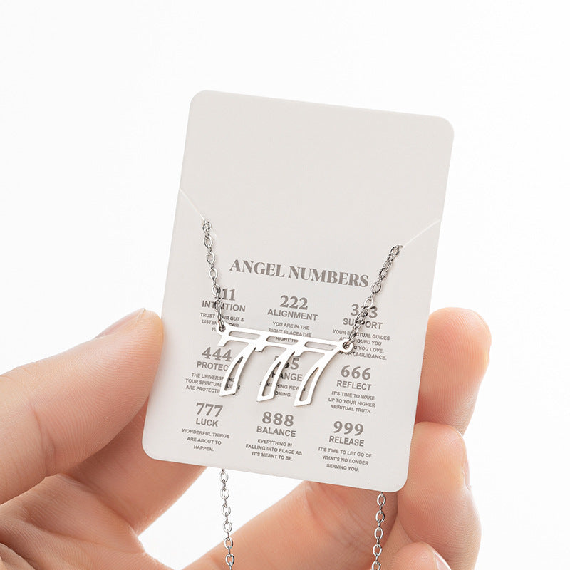 Retro Letter Stainless Steel Plating Pendant Necklace 1 Piece