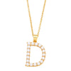 Simple Style Letter Copper Gold Plated Artificial Pearls Pendant Necklace 1 Piece