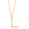 Simple Style Letter Copper Gold Plated Artificial Pearls Pendant Necklace 1 Piece