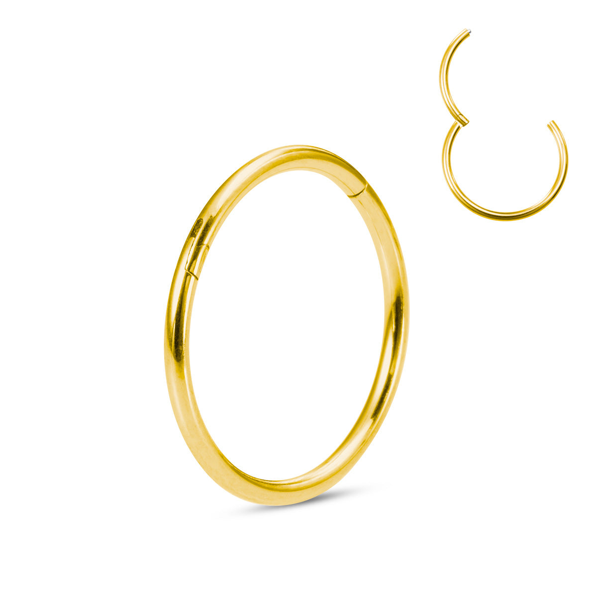 Simple Style Round Stainless Steel Plating Nose Ring