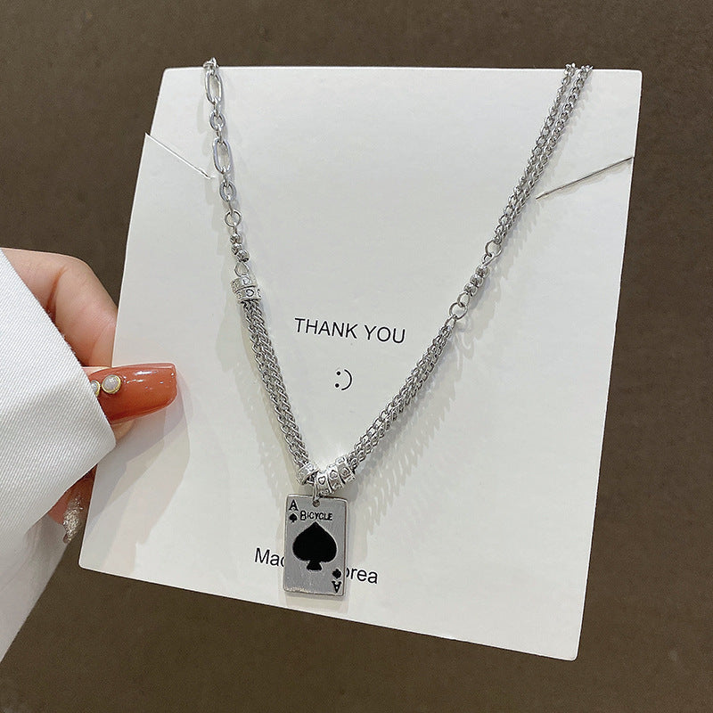 Fashion Geometric Stainless Steel Plating Inlay Zircon Necklace 1 Piece