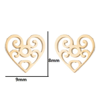 1 Pair Simple Style Sun Stainless Steel Plating Ear Studs