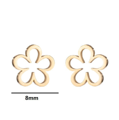 1 Pair Simple Style Sun Stainless Steel Plating Ear Studs