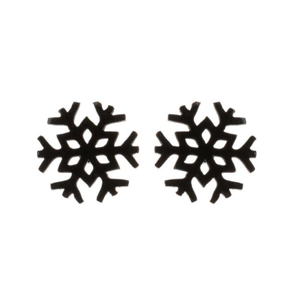 Fashion Snowflake Stainless Steel Plating Ear Studs 1 Pair