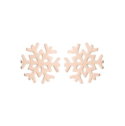 Fashion Snowflake Stainless Steel Plating Ear Studs 1 Pair