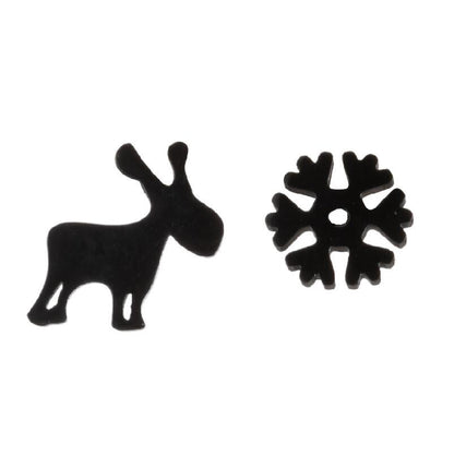 Fashion Snowflake Stainless Steel Plating Ear Studs 1 Pair