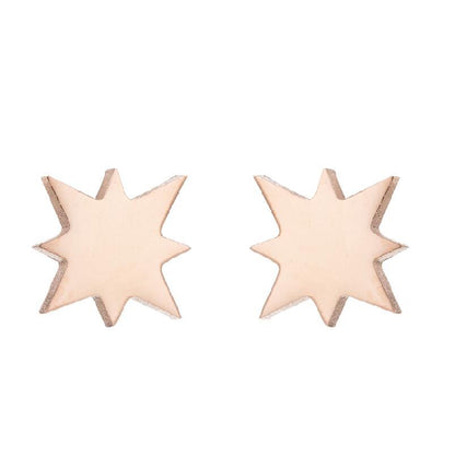 Fashion Snowflake Stainless Steel Plating Ear Studs 1 Pair