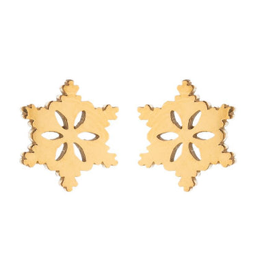 Fashion Snowflake Stainless Steel Plating Ear Studs 1 Pair