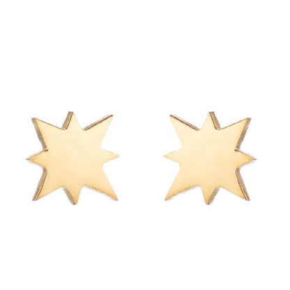 Fashion Snowflake Stainless Steel Plating Ear Studs 1 Pair