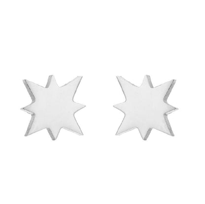 Fashion Snowflake Stainless Steel Plating Ear Studs 1 Pair