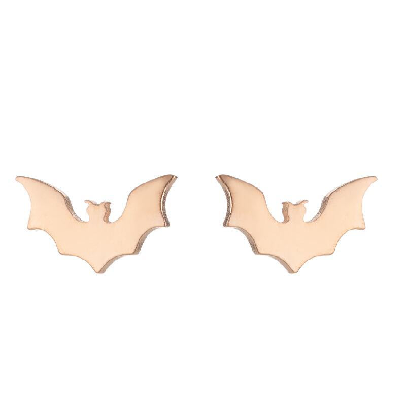 Fashion Rabbit Bat Bird Stainless Steel Plating Ear Studs 1 Pair