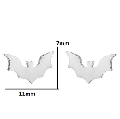 Fashion Rabbit Bat Bird Stainless Steel Plating Ear Studs 1 Pair