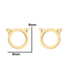 Fashion Rabbit Bat Bird Stainless Steel Plating Ear Studs 1 Pair