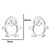 Simple Style Penguin Cat Octopus Stainless Steel Plating Hollow Out Ear Studs 1 Pair