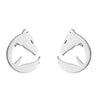 Simple Style Penguin Cat Octopus Stainless Steel Plating Hollow Out Ear Studs 1 Pair