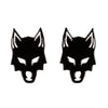 1 Pair Punk Wolf Stainless Steel Ear Studs