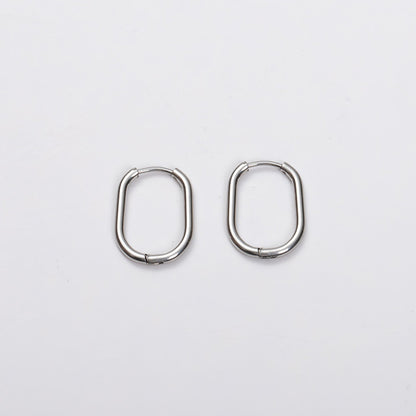 Simple Style U Shape Stainless Steel Polishing Plating Earrings 1 Pair