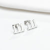 Simple Style Number Stainless Steel Plating Hollow Out Ear Studs 1 Pair