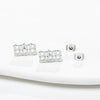 Simple Style Number Stainless Steel Plating Hollow Out Ear Studs 1 Pair