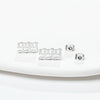 Simple Style Number Stainless Steel Plating Hollow Out Ear Studs 1 Pair