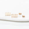 Simple Style Number Stainless Steel Plating Hollow Out Ear Studs 1 Pair