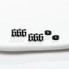 Simple Style Number Stainless Steel Plating Hollow Out Ear Studs 1 Pair