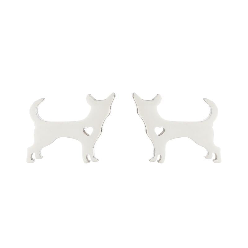 1 Pair Cute Animal Titanium Steel Plating Ear Studs