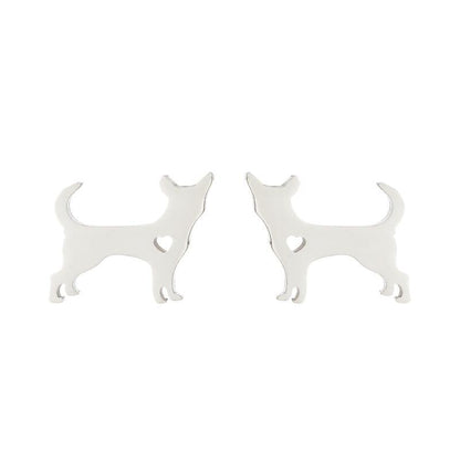 1 Pair Cute Animal Titanium Steel Plating Ear Studs