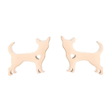 1 Pair Cute Animal Titanium Steel Plating Ear Studs