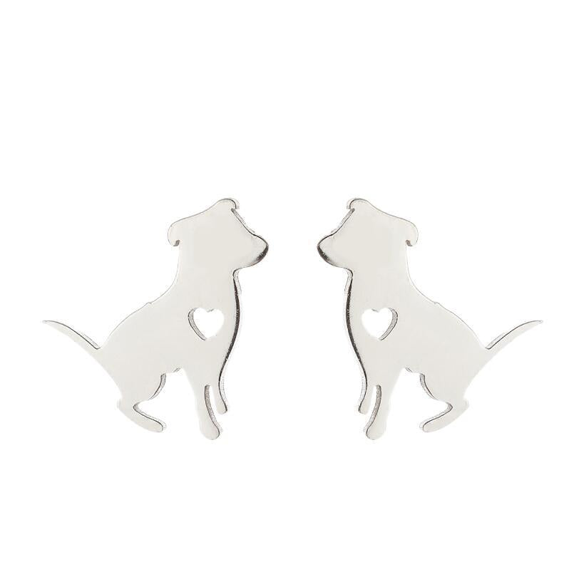 1 Pair Cute Animal Titanium Steel Plating Ear Studs