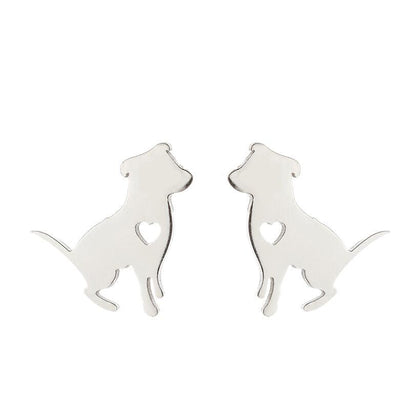 1 Pair Cute Animal Titanium Steel Plating Ear Studs