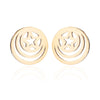 Fashion Star Moon Tree Stainless Steel Plating Hollow Out Ear Studs 1 Pair