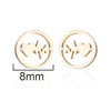 Fashion Star Moon Tree Stainless Steel Plating Hollow Out Ear Studs 1 Pair