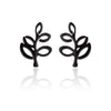 Fashion Star Moon Tree Stainless Steel Plating Hollow Out Ear Studs 1 Pair