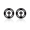 Fashion Star Moon Tree Stainless Steel Plating Hollow Out Ear Studs 1 Pair