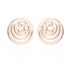 Fashion Star Moon Tree Stainless Steel Plating Hollow Out Ear Studs 1 Pair