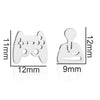 Fashion Star Moon Tree Stainless Steel Plating Hollow Out Ear Studs 1 Pair