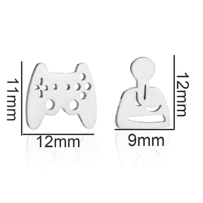 Fashion Star Moon Tree Stainless Steel Plating Hollow Out Ear Studs 1 Pair