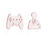 Fashion Star Moon Tree Stainless Steel Plating Hollow Out Ear Studs 1 Pair