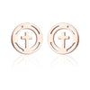 Fashion Star Moon Tree Stainless Steel Plating Hollow Out Ear Studs 1 Pair