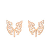 Simple Style Spider Web Butterfly Notes Stainless Steel Plating Hollow Out Ear Studs 1 Pair