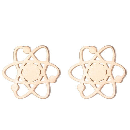 Simple Style Spider Web Butterfly Notes Stainless Steel Plating Hollow Out Ear Studs 1 Pair