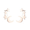 Simple Style Spider Web Butterfly Notes Stainless Steel Plating Hollow Out Ear Studs 1 Pair