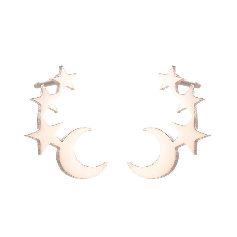 Simple Style Spider Web Butterfly Notes Stainless Steel Plating Hollow Out Ear Studs 1 Pair